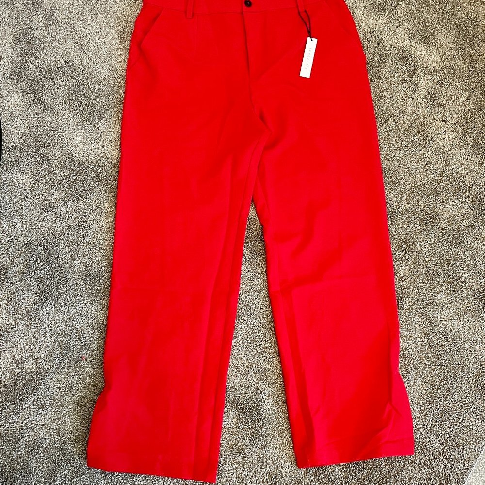 Sanctuary Noho Trouser Semi High Rise Pant Rouge Women's 34 new